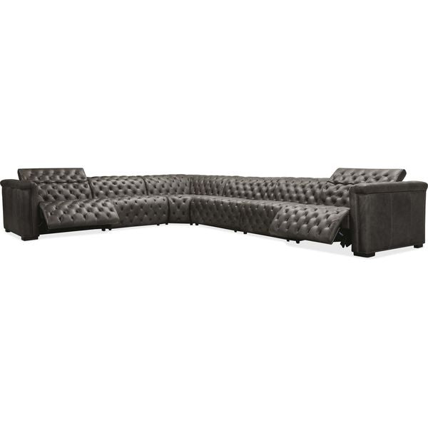 Savion Grandier Leather 6 Piece Sectional