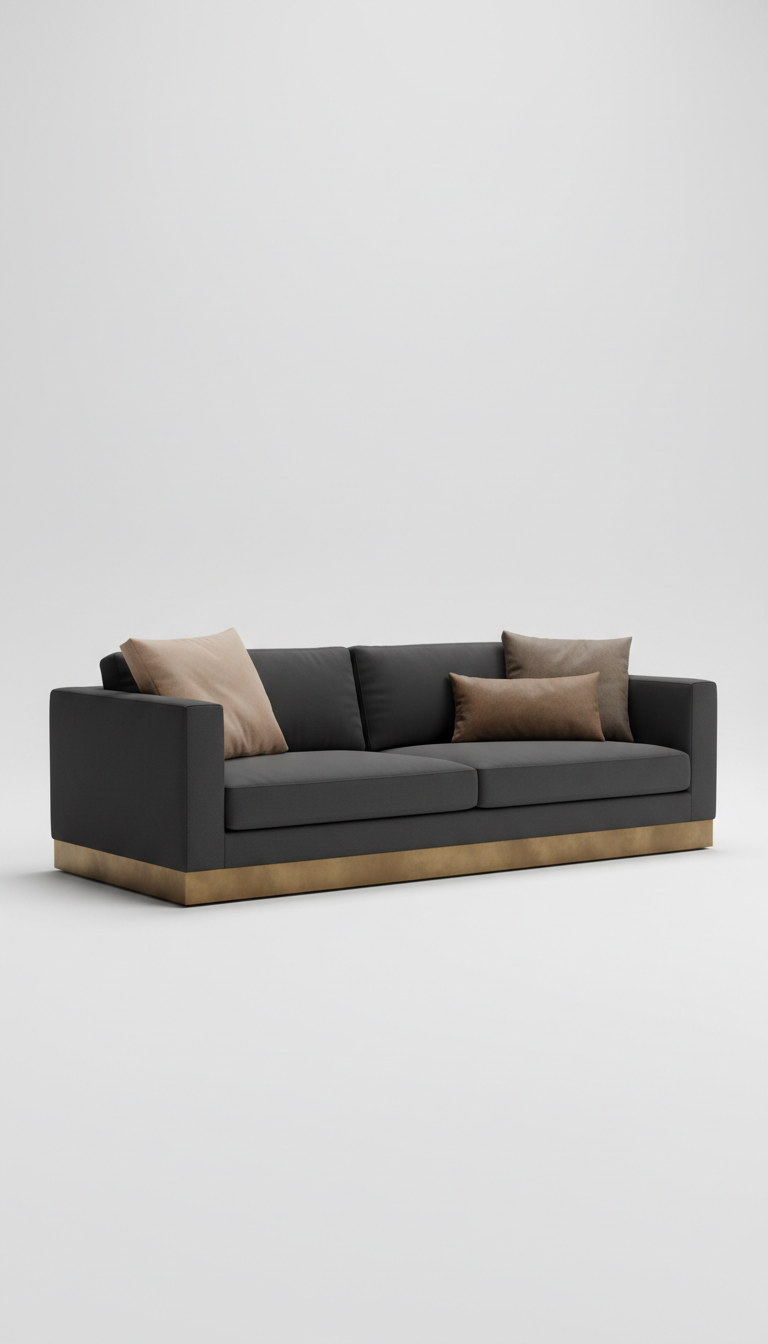 Galerie-Loungesofa in Anthrazit
